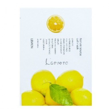 Тканевая маска для лица с экстрактом лимона — Nature Source Cell Mask Lemon